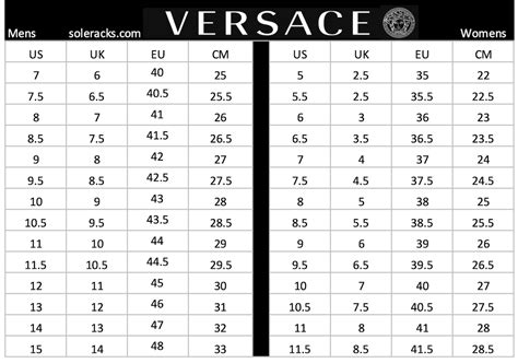 versace sizing suits|Versace ring size chart.